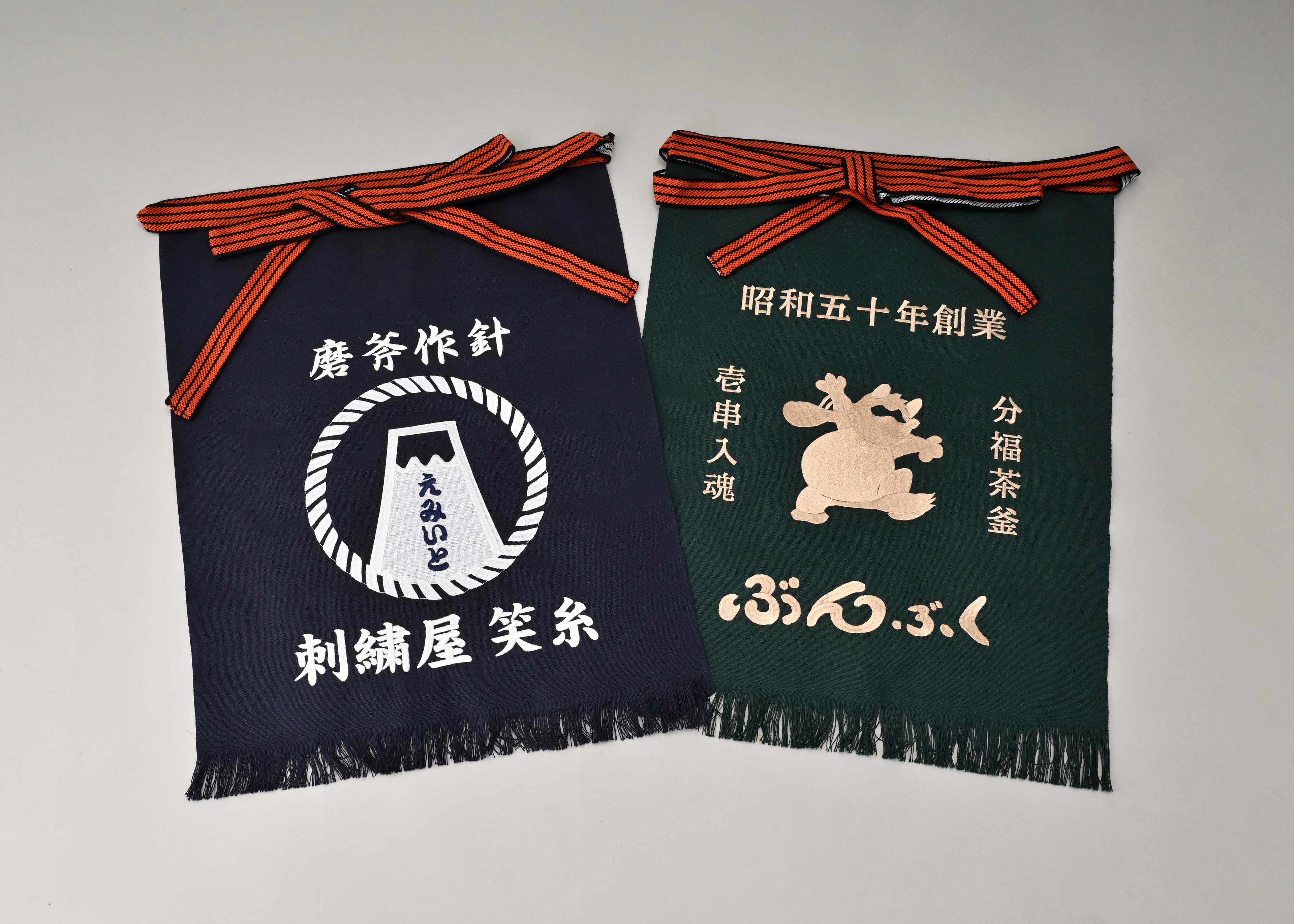 前掛けへの刺繍