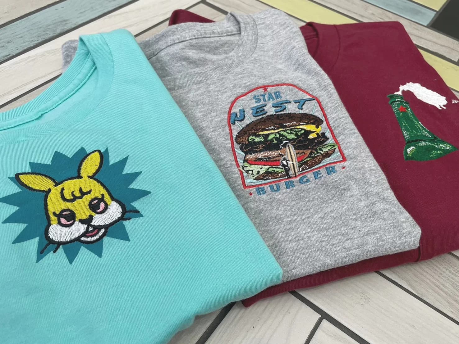 Tシャツへの刺繍
